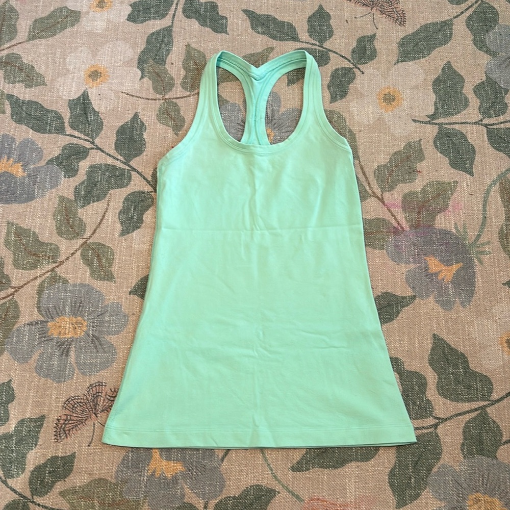 Mint lululemon tank top